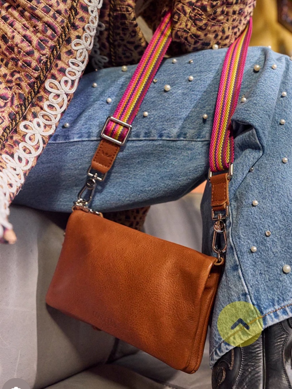 Consuela Brandy Uptown Leather Crossbody